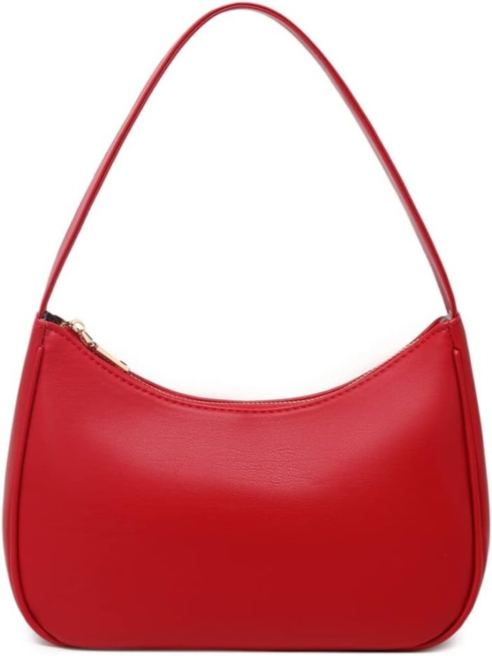Women Red Shoulder Tote Bag Cute Hobo Mini Clutch Zipper Bag